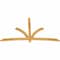 Ekena Millwork Davenport Rough Sawn Timber Gable Bracket, Western Red Cedar, 96"W x 56"H x 2"D x 4"F, 14/12 Pitch GBW096X56X0204DAV00RWR - alternate 2